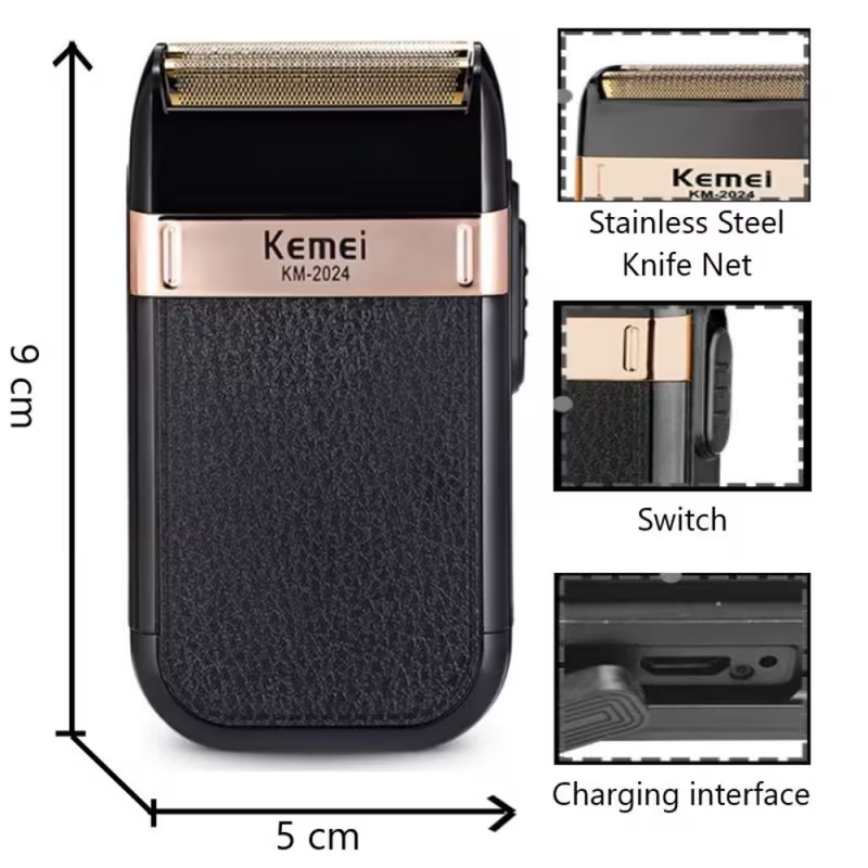 Kemei Powerful Rechargeable Electric Shaver for Men